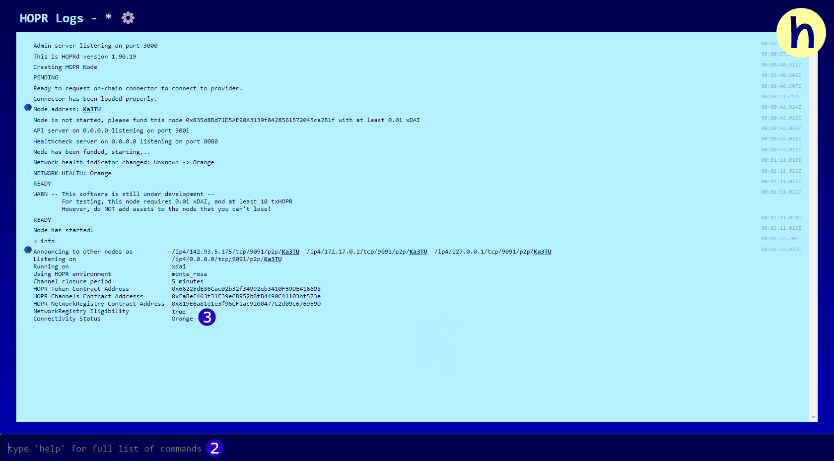 info admin command