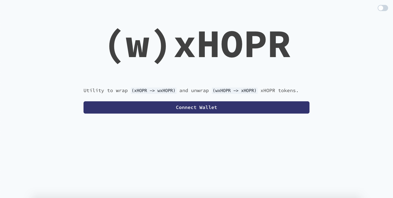 Convert xHOPR to HOPR
