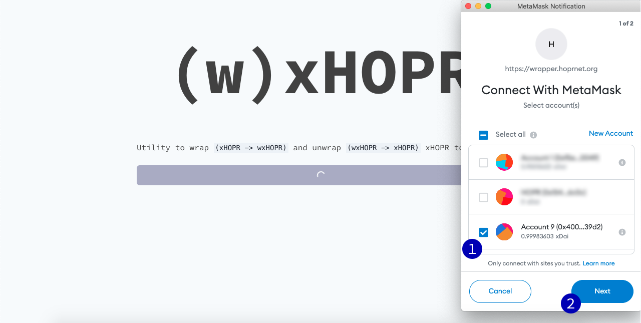 Convert xHOPR to HOPR