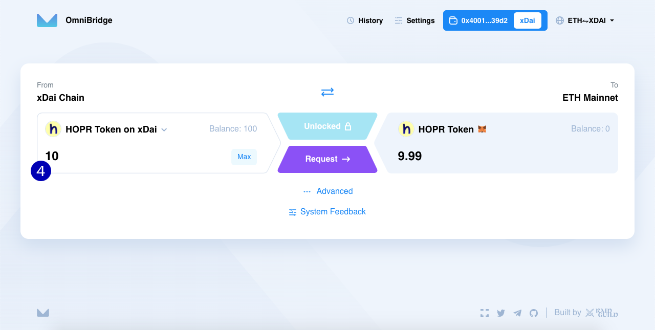 Convert xHOPR to HOPR